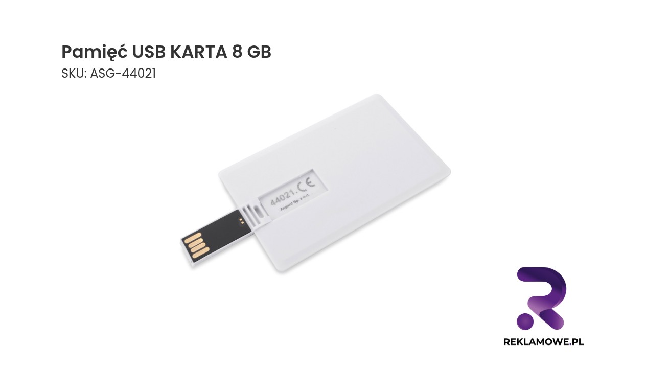 Pamięć USB w kształcie karty o pojemności 8 GB