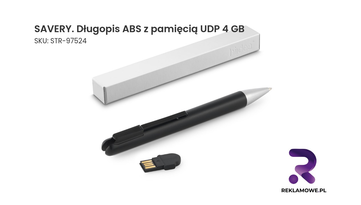 Długopis SAVERY z wbudowaną pamięcią USB 4 GB