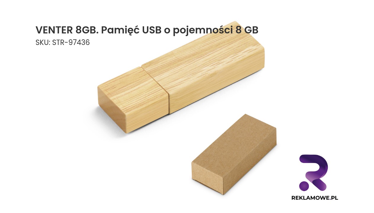 VENTER 8GB. Pamięć USB o pojemności 8 GB wykonana z bambusa Pamięć USB Venter 8GB