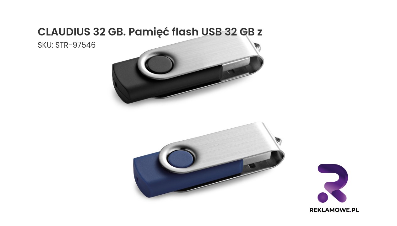 CLAUDIUS 32 GB. Pamięć flash USB 32 GB z metalowym klipsem CLAUDIUS 32 GB – pamięć flash USB 32 GB