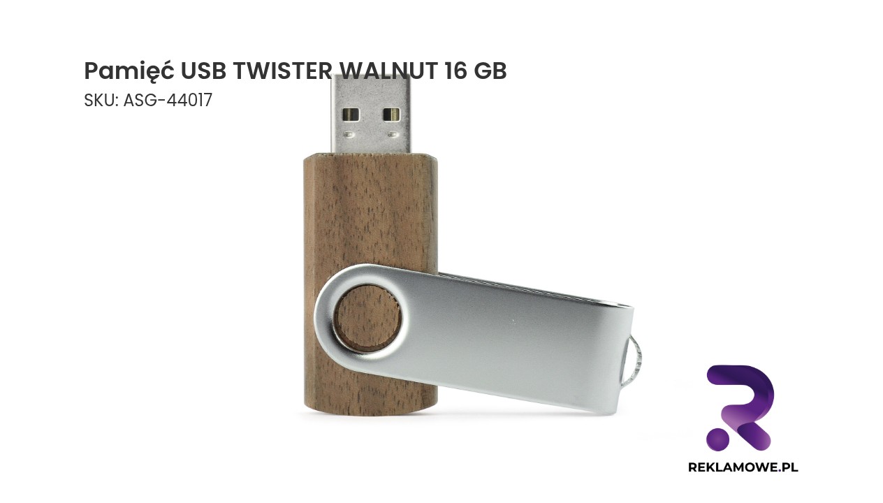 Pamięć USB Twister Walnut o pojemności 16 GB
