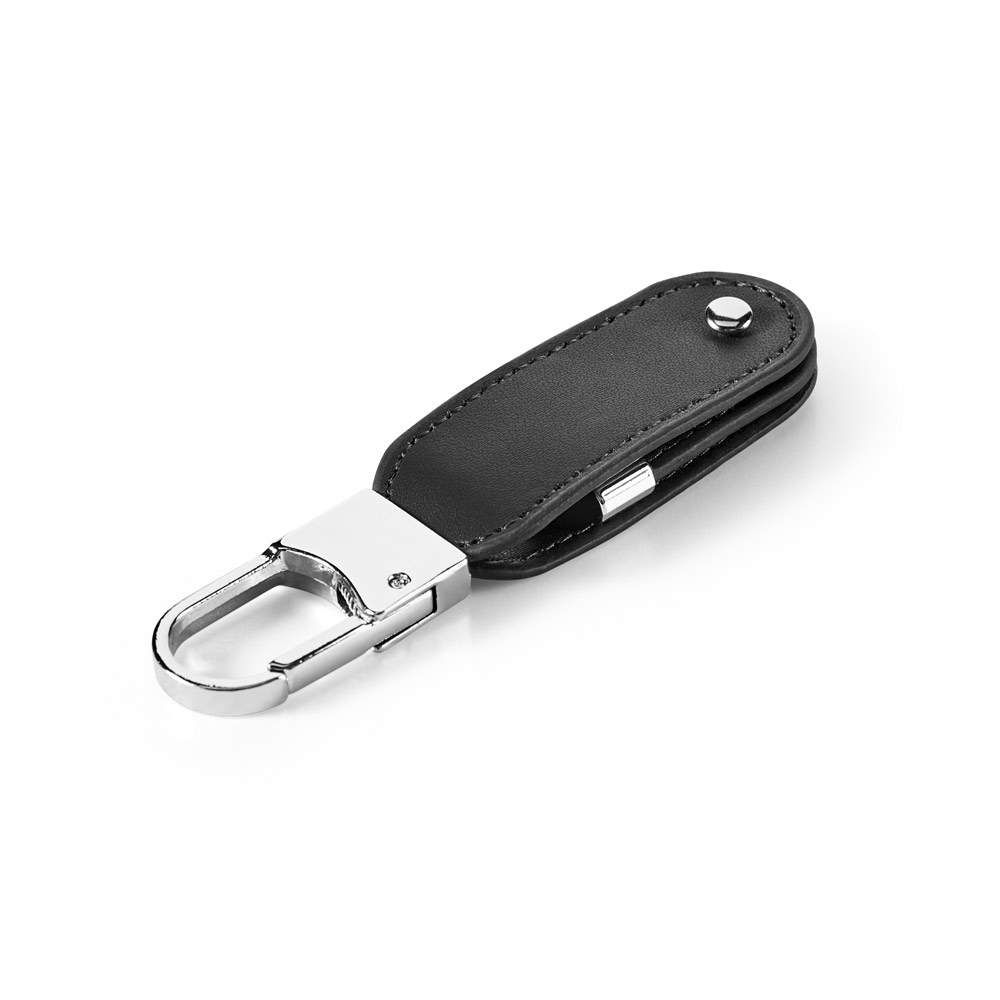BRAGG 8GB. Pamięć USB o pojemności 8 GB z PU i karabińczykiem 97438_set