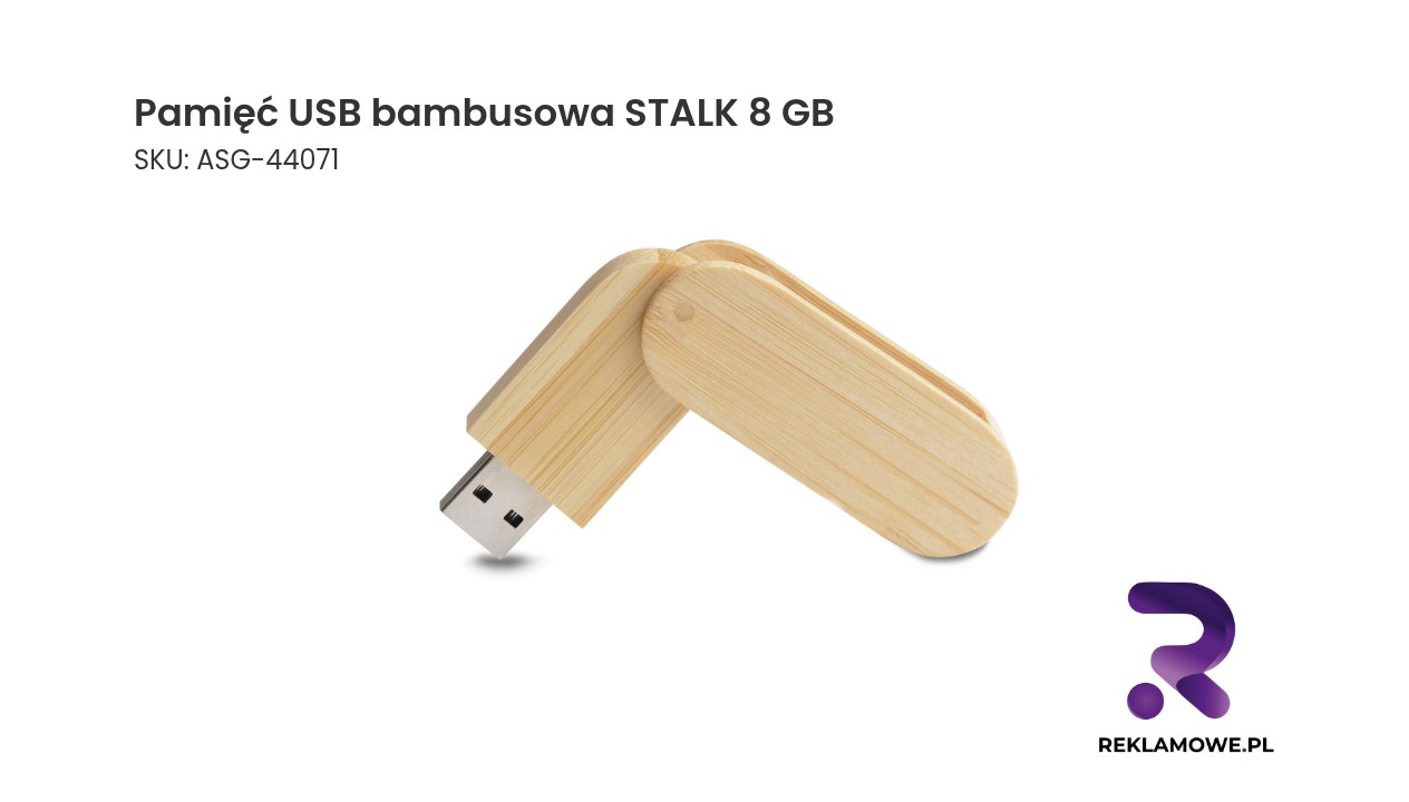 Pamięć USB bambusowa STALK 8 GB – ekologiczny pendrive z obudową z bambusa