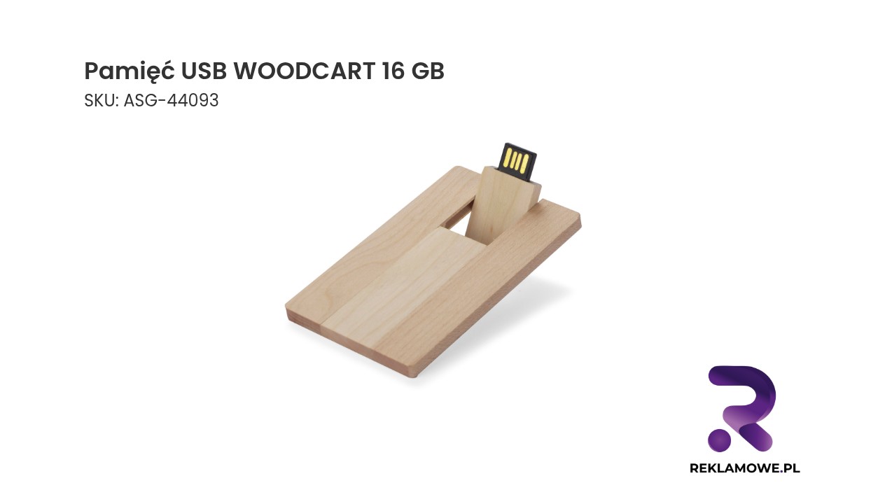 Pamięć USB WOODCART 16 GB - drewniany pendrive reklamowy