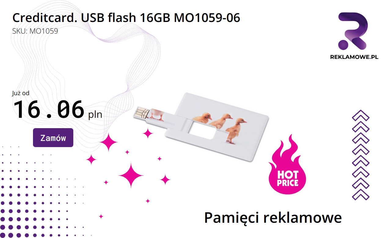 Pendrive w kształcie karty kredytowej 16GB